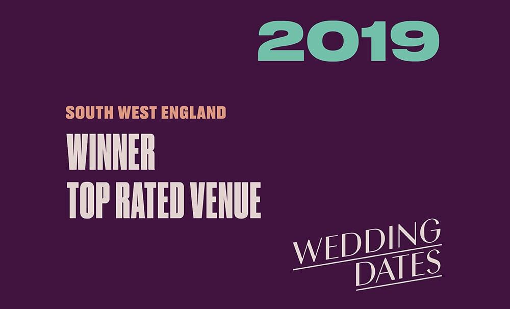 WINNERS of the Wedding Dates 2019 South West Awards for Top Rated Venues